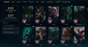 Platina 3 com TODOS os Champs e 129 Skins ( MONO JG )