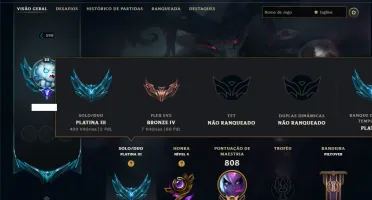 Platina 3 com TODOS os Champs e 129 Skins ( MONO JG )