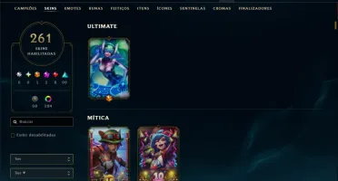 Platina 2 com TODOS os Champs e 261 Skins ( SUP / JG )