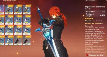 CONTA GENSHIN IMPACT AR7 + DILUC E XIANGLING 1 CONSTELAÇÃO
