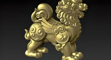 STL Para Impressão 3D - Dragões Chinês Arquivos Para 4 Peças