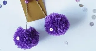 Brincos Carnaval Pompom