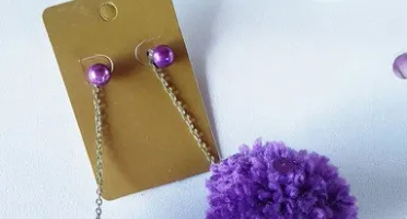 Brincos Carnaval Pompom