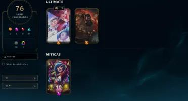 Conta Mestre Lol 76 Skins (League Of Legends)