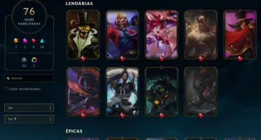 Conta Mestre Lol 76 Skins (League Of Legends)