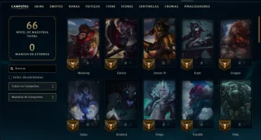 Prata 1 com 60 Champs e 18 Skins