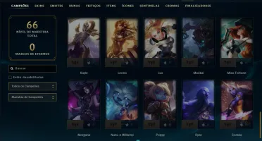 Prata 1 com 60 Champs e 18 Skins
