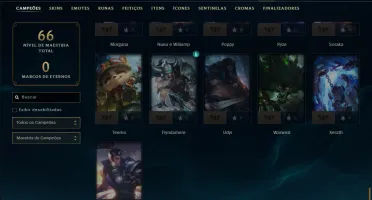 Prata 1 com 60 Champs e 18 Skins