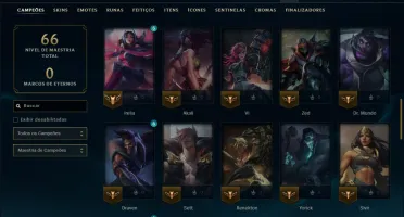 Prata 1 com 60 Champs e 18 Skins
