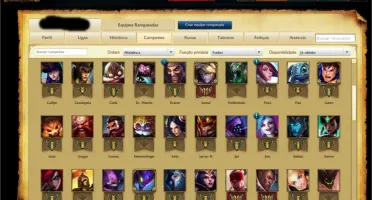 Conta Lol atual Platina 5 - borda platina
