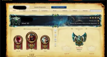 Conta Lol atual Platina 5 - borda platina