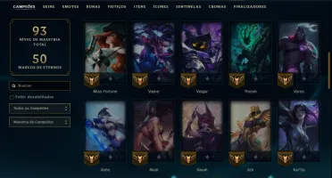 Bronze 2 com 55 Champs e 35 Skins ( MAIN ADC )