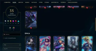 Bronze 2 com 55 Champs e 35 Skins ( MAIN ADC )