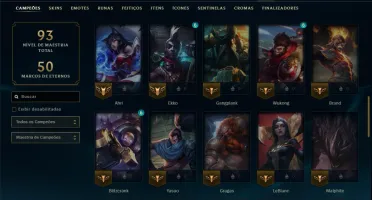 Bronze 2 com 55 Champs e 35 Skins ( MAIN ADC )