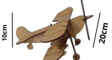 Kit Avião Biplano 23cm Mdf Corte Laser Personalizado,...