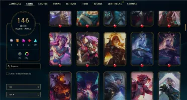 Prata 4 com 120 Champs e 146 Skins ( SUP / ADC )