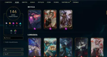 Prata 4 com 120 Champs e 146 Skins ( SUP / ADC )