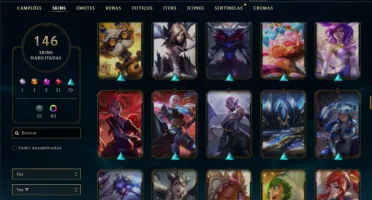 Prata 4 com 120 Champs e 146 Skins ( SUP / ADC )