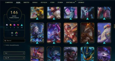 Prata 4 com 120 Champs e 146 Skins ( SUP / ADC )