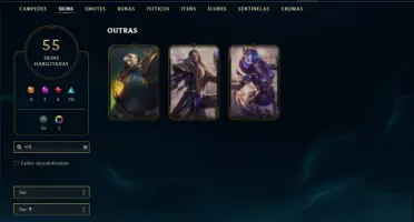 Conta Prata 3 com 55 Skins e 96 Champs