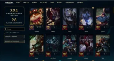 Conta Prata 3 com 55 Skins e 96 Champs