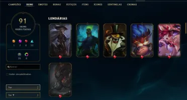Conta com Warwick cinzento e Twitch Medieval