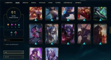 Conta com Warwick cinzento e Twitch Medieval