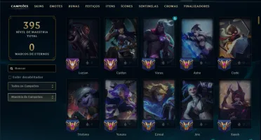Mestre com TODOS os Champs e 65 Skins +1 Prestigio