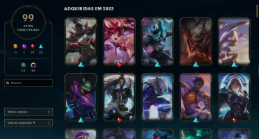 vendo conta lol 99 skins platina3