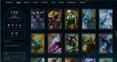 Conta prata 3 com TODOS os champs e 120 Skins