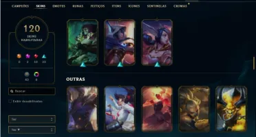 Conta prata 3 com TODOS os champs e 120 Skins