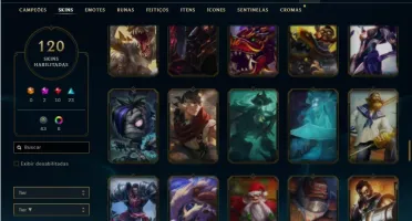 Conta prata 3 com TODOS os champs e 120 Skins