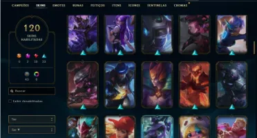Conta prata 3 com TODOS os champs e 120 Skins