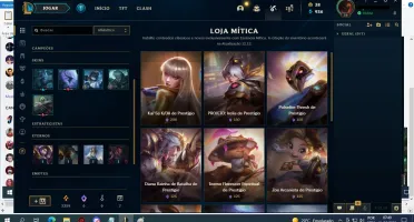 Conta antiga skins vitoriosas Graves/Aatrox/Lucian