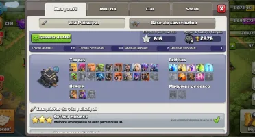 Clash of Clans CV 9 tropas e defesas full
