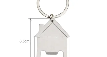 Chaveiro Abridor de Metal em Formato de Casa