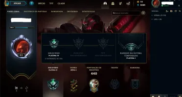 Conta LOL Platina season 2021  Level 211
