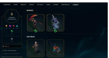 Conta Lol (prata 2) com 266 Skins + Chromas