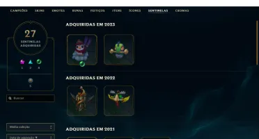 Conta Lol (prata 2) com 266 Skins + Chromas