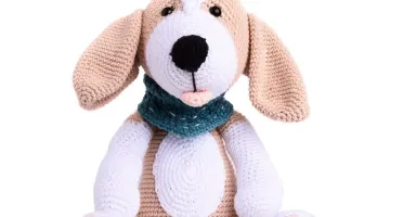Cachorro Beagle em Amigurumi