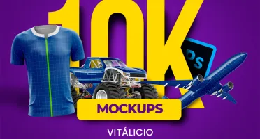 Pack +10.000 Mockups Editáveis para Photoshop *Vitalício*
