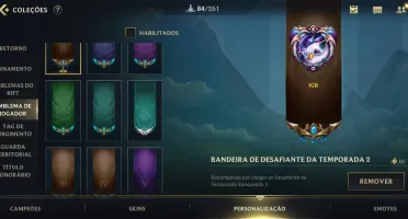 Conta wild rift 46 skins challenger 3 seasons