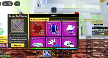 Conta de blox fruits com gás equipada
