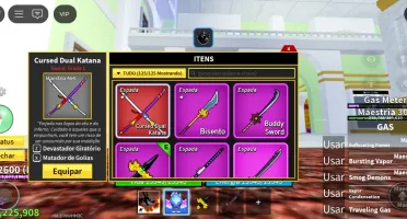 Conta de blox fruits com gás equipada