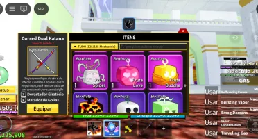 Conta de blox fruits com gás equipada