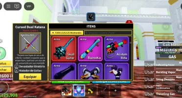 Conta de blox fruits com gás equipada