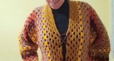 Casaco Hexágono Crochê