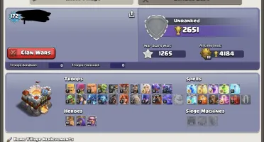CONTA CLASH OF CLANS CV 11