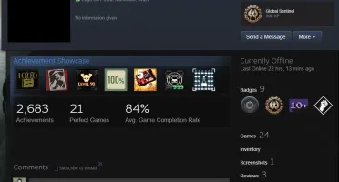 CONTA STEAM NÍVEL 15 - 30 JOGOS