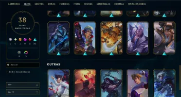 Unranked com 70 Champs e 38 Skins ( MID / ADC )